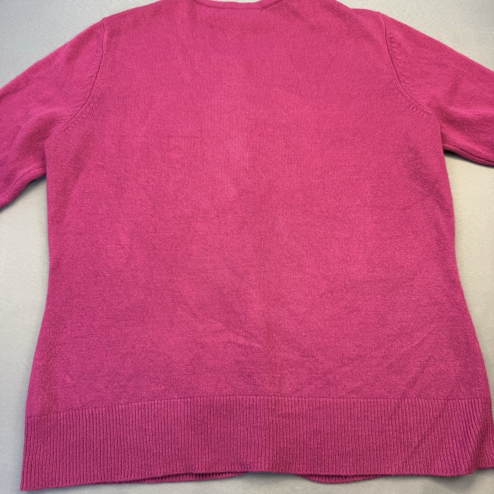 New York Co. Magenta Button-Up Cardigan Rhinestone Buttons Women's Size Medium - Picture 4 of 7